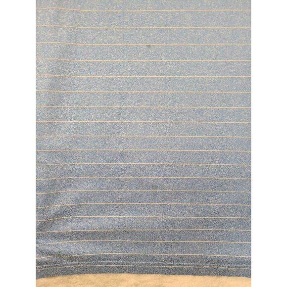 Under Armour Polo Shirt Mens XL Blue Stripe Heat Gear Loose Performance - Picture 7 of 10